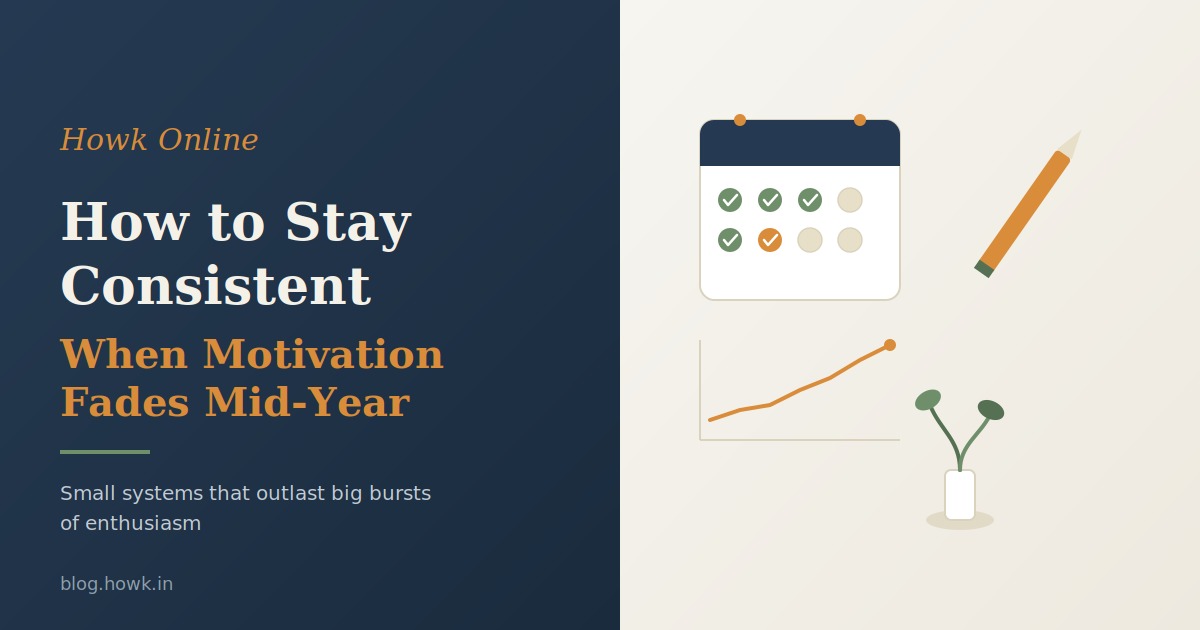 How to stay consistent when motivation fades mid-year - Howk Online