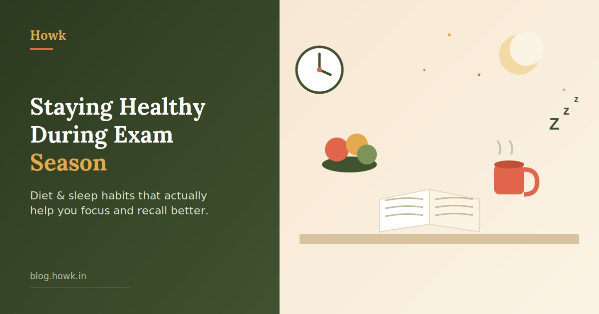 Staying healthy during exam season - diet and sleep tips for students